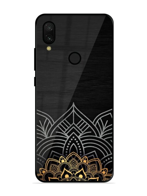 Decorative Golden Pattern Glossy Metal Phone Cover for Xiaomi Redmi 7 Zapvi