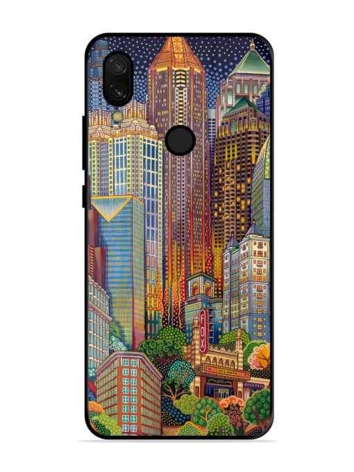 Cityscapes Art Glossy Metal Phone Cover for Xiaomi Redmi 7 Zapvi