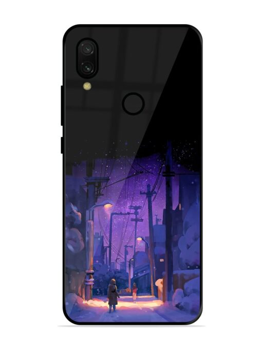 Winter Anime Art Glossy Metal Phone Cover for Xiaomi Redmi 7 Zapvi