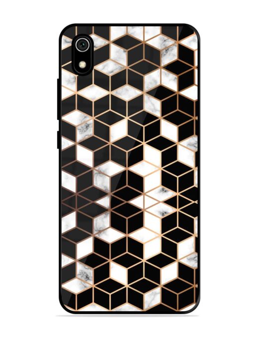 Vector Marble Texture Glossy Metal Phone Cover for Xiaomi Redmi 7A Zapvi