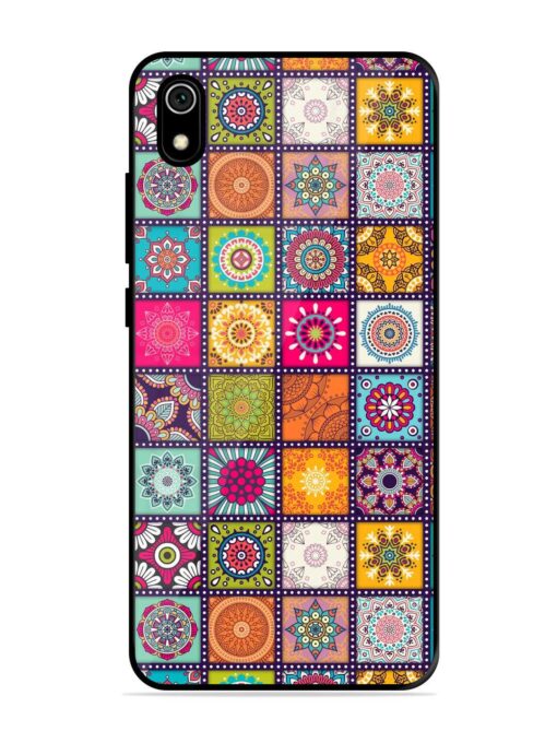 Seamless Pattern Vintage Glossy Metal Phone Cover for Xiaomi Redmi 7A