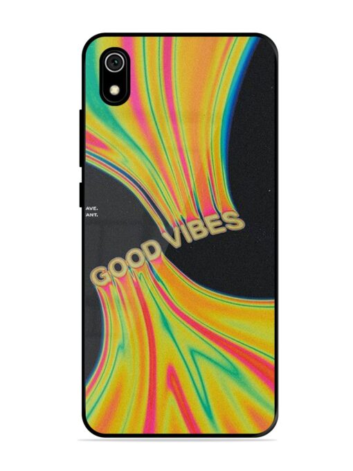 Good Vibes Glossy Metal Phone Cover for Xiaomi Redmi 7A Zapvi