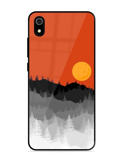 Mountain Lofi Sun Glossy Metal Phone Cover for Xiaomi Redmi 7A