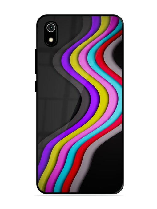 Liquid Blue Abstract Glossy Metal Phone Cover for Xiaomi Redmi 7A Zapvi