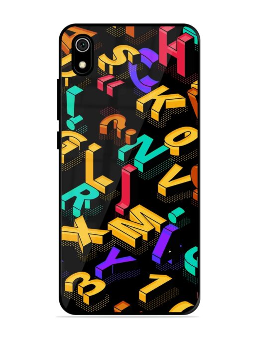 Seamless Pattern With Letters Glossy Metal Phone Cover for Xiaomi Redmi 7A