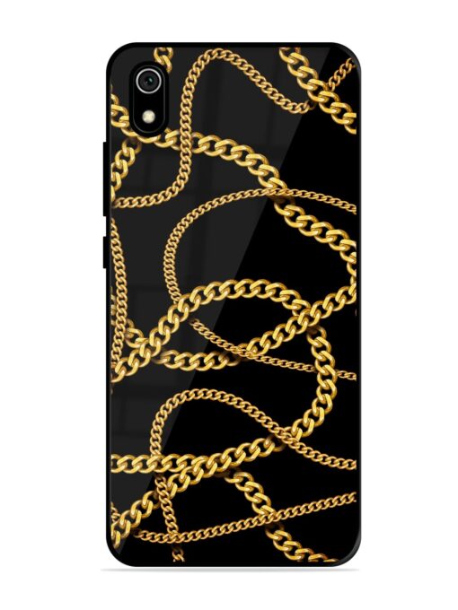 Decorative Golde Chain Glossy Metal Phone Cover for Xiaomi Redmi 7A Zapvi