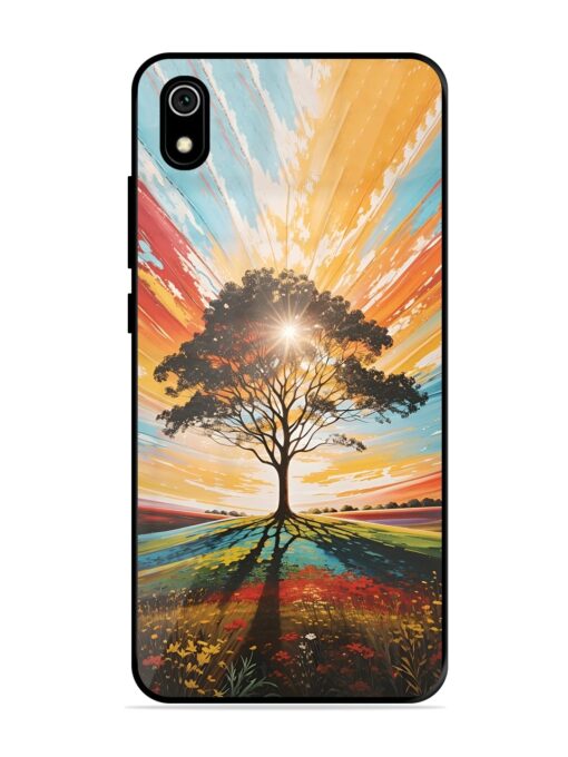 Abstract Tree Colorful Art Glossy Metal Phone Cover for Xiaomi Redmi 7A Zapvi