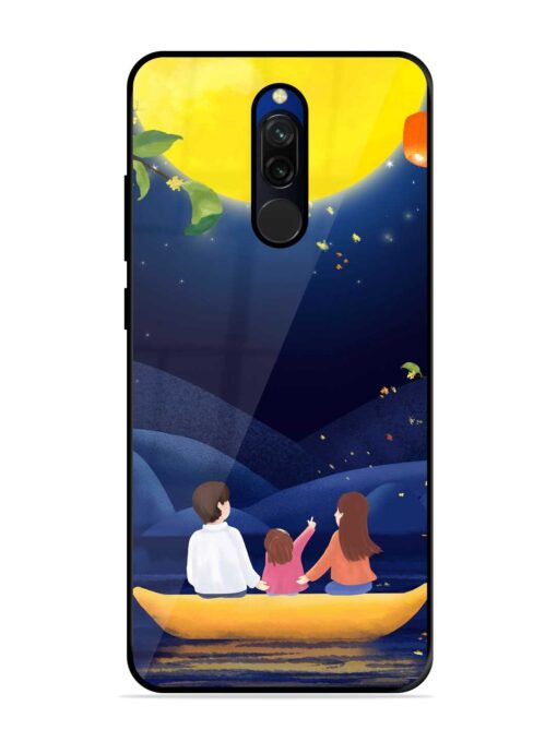 Happy Family And Beautiful View Glossy Metal Phone Cover for Xiaomi Redmi 8