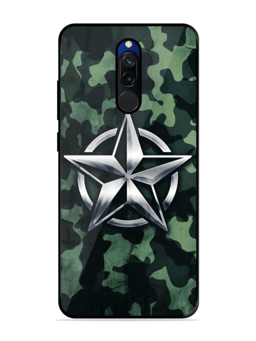 Indian Army Star Design Glossy Metal Phone Cover for Xiaomi Redmi 8 Zapvi