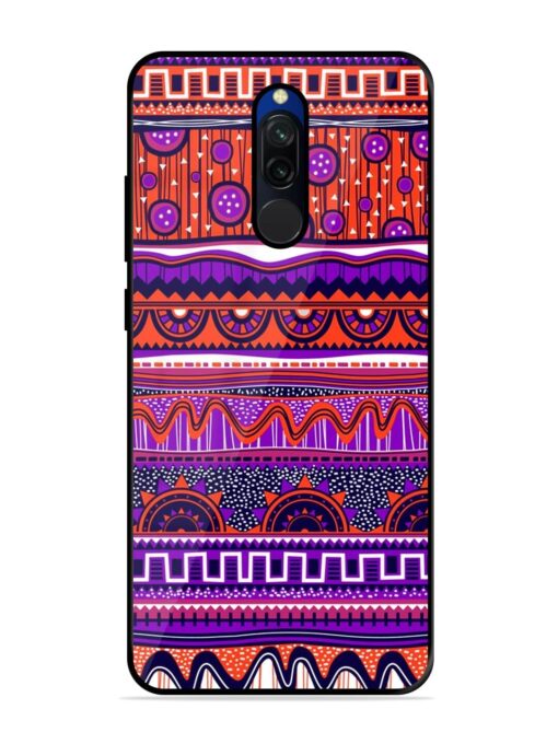 Ethnic Seamless Pattern Glossy Metal TPU Phone Cover for Xiaomi Redmi 8