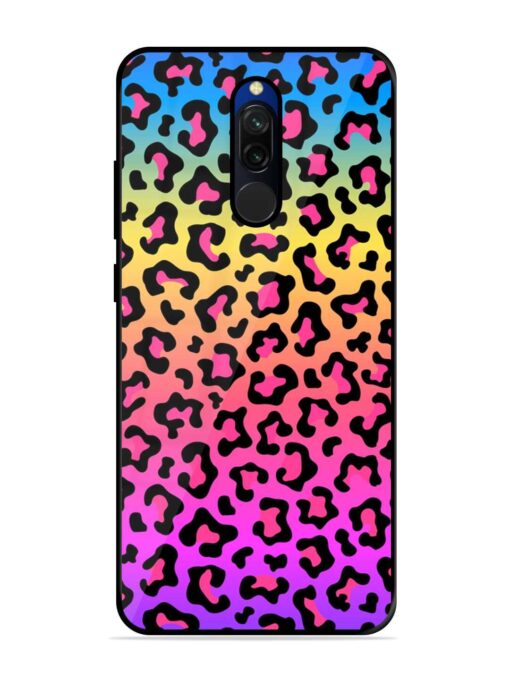 Neon Rainbow Colored Glossy Metal Phone Cover for Xiaomi Redmi 8