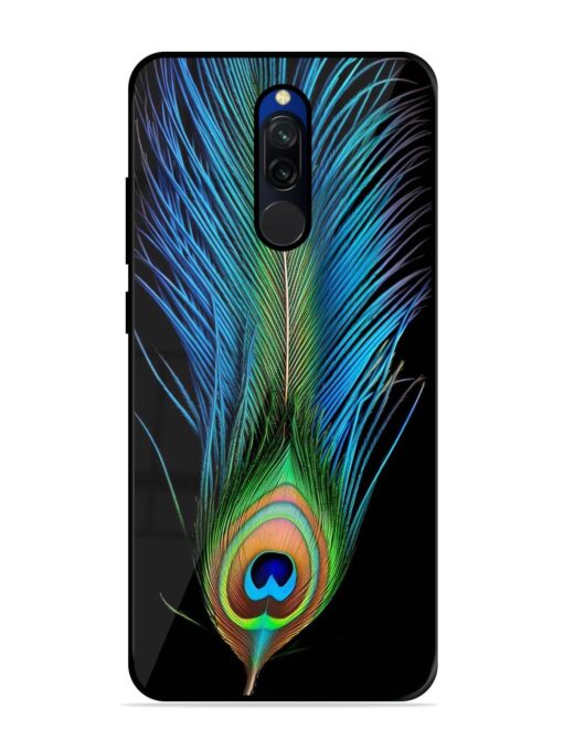 Peacock Feather Glossy Metal TPU Phone Cover for Xiaomi Redmi 8