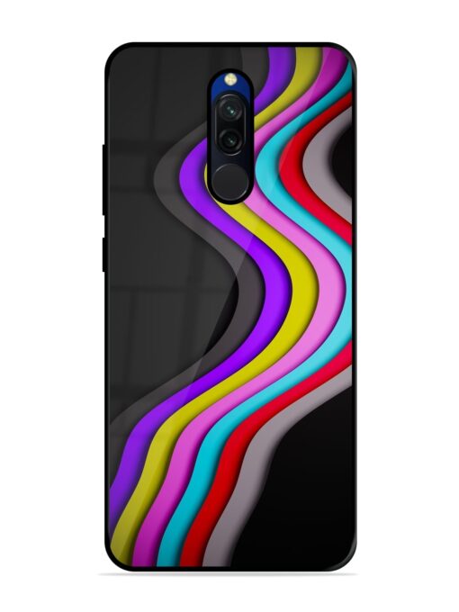 Liquid Blue Abstract Glossy Metal Phone Cover for Xiaomi Redmi 8