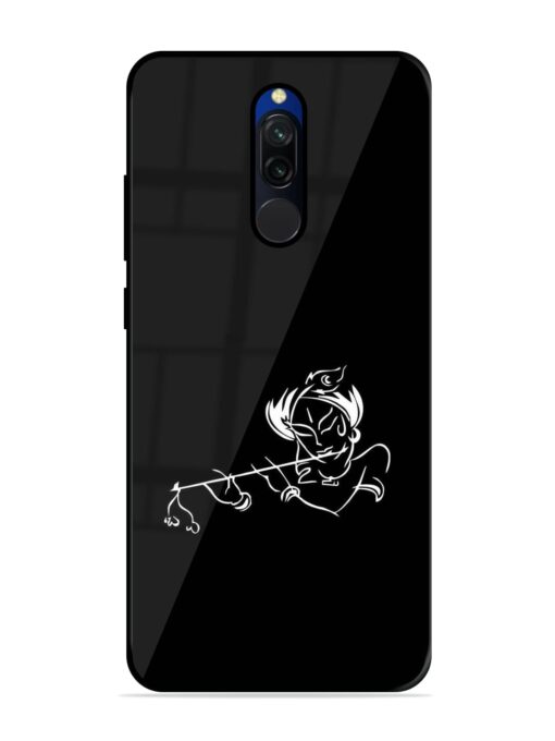 Krishna Flute Glossy Metal Phone Cover for Xiaomi Redmi 8 Zapvi