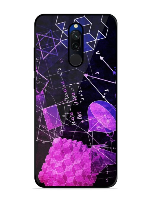 Math Physics Formula Art Glossy Metal Phone Cover for Xiaomi Redmi 8