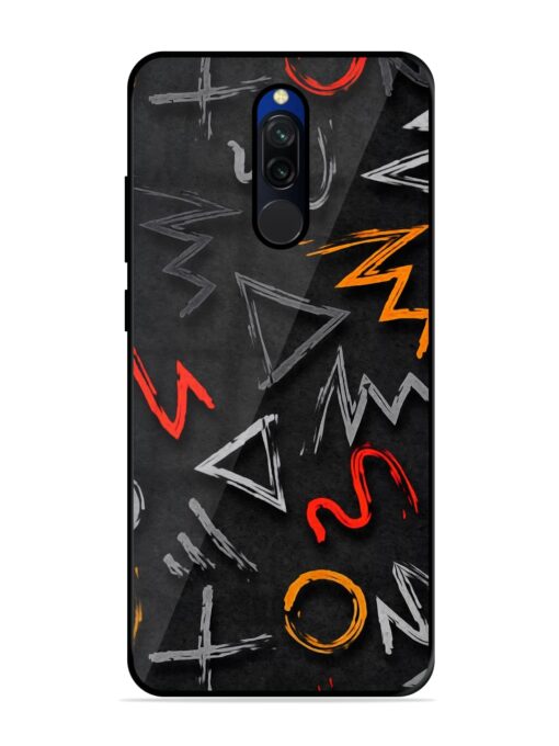 Grungy Graffiti Glossy Metal Phone Cover for Xiaomi Redmi 8