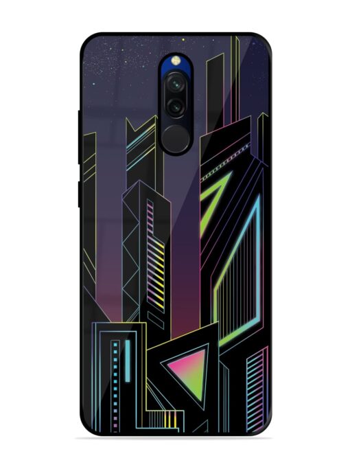 Neon Dreamscape Glossy Metal Phone Cover for Xiaomi Redmi 8