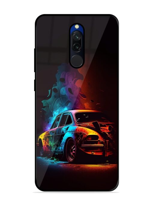 High Classic Car Art Glossy Metal Phone Cover for Xiaomi Redmi 8