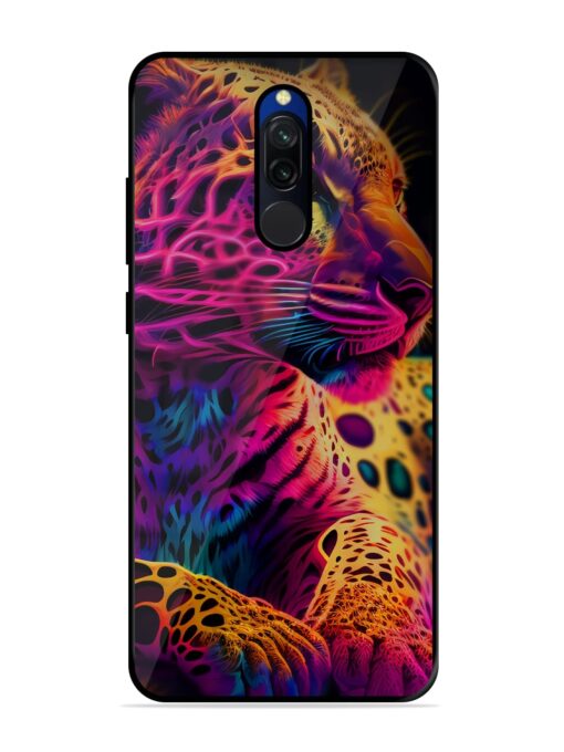 Leopard Art Glossy Metal Phone Cover for Xiaomi Redmi 8