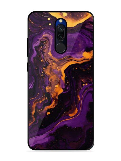 Painting Of A Purple Glossy Metal Phone Cover for Xiaomi Redmi 8