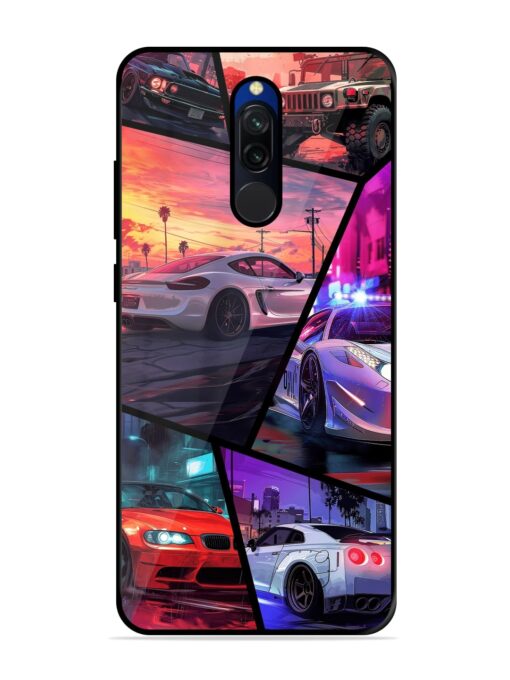 Ride In Pixels Glossy Metal Phone Cover for Xiaomi Redmi 8