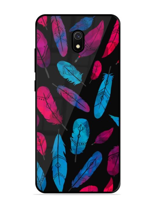 Feather Art Glossy Metal Phone Cover for Xiaomi Redmi 8A Zapvi