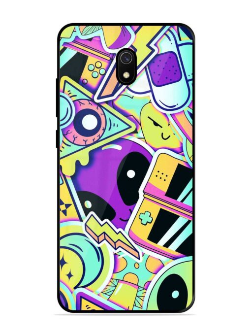 Scratch Art Glossy Metal Phone Cover for Xiaomi Redmi 8A Zapvi