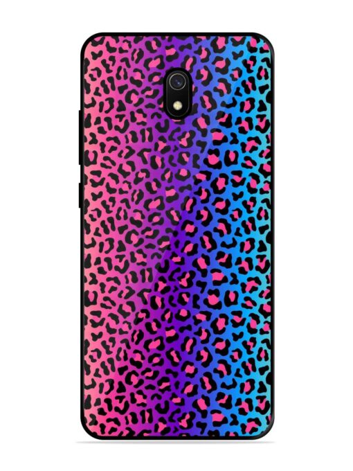 Colorful Leopard Seamless Glossy Metal Phone Cover for Xiaomi Redmi 8A Zapvi