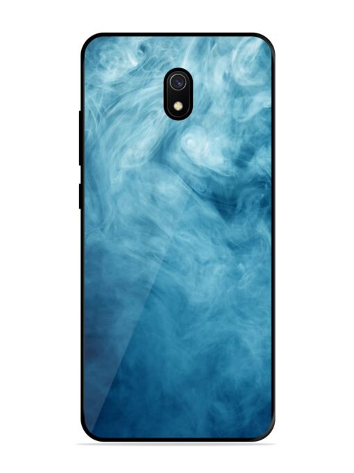 Blue Smoke Art Glossy Metal Phone Cover for Xiaomi Redmi 8A Zapvi