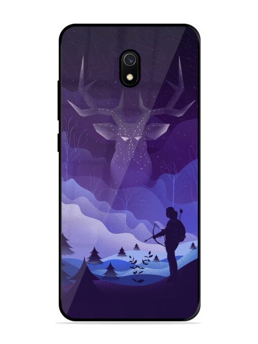 Deer Forest River Glossy Metal Phone Cover for Xiaomi Redmi 8A Zapvi