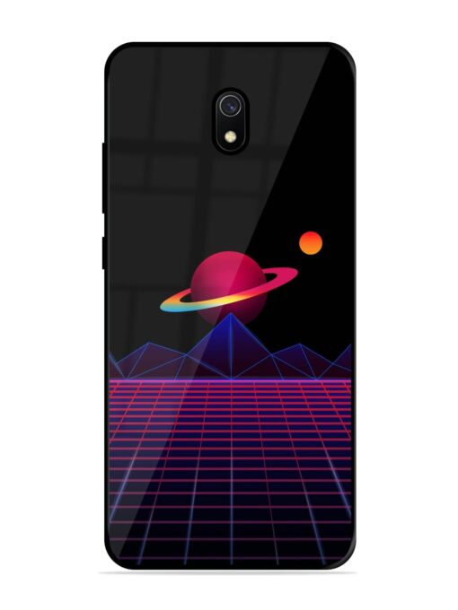 Wave Aesthetic Glossy Metal Phone Cover for Xiaomi Redmi 8A Zapvi