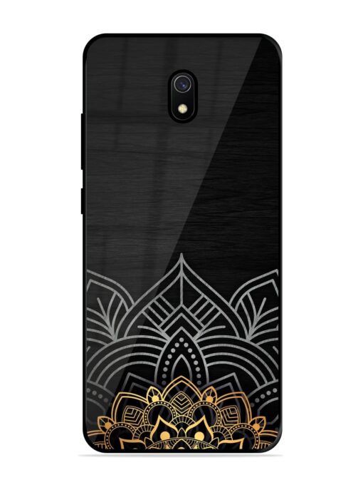 Decorative Golden Pattern Glossy Metal Phone Cover for Xiaomi Redmi 8A Zapvi