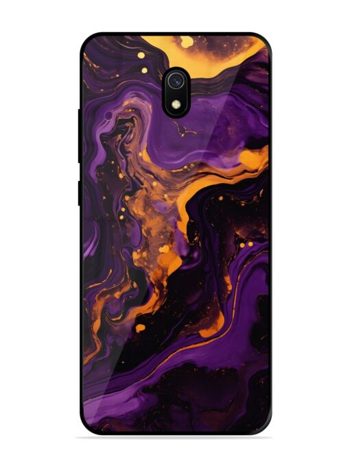 Painting Of A Purple Glossy Metal Phone Cover for Xiaomi Redmi 8A Zapvi