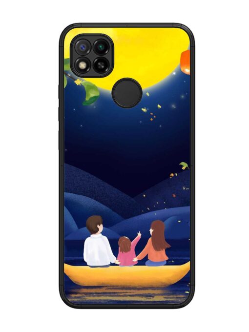 Happy Family And Beautiful View Glossy Metal Phone Cover for Xiaomi Redmi 9