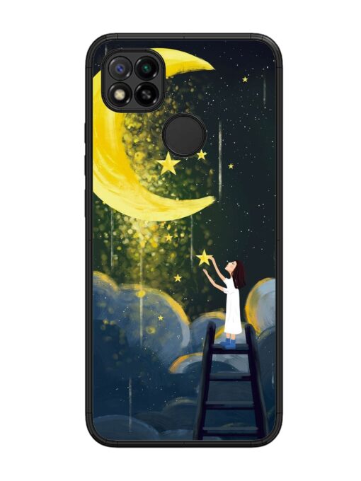 Moonlight Healing Night Illustration Glossy Metal TPU Phone Cover for Xiaomi Redmi 9