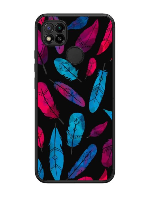 Feather Art Glossy Metal Phone Cover for Xiaomi Redmi 9