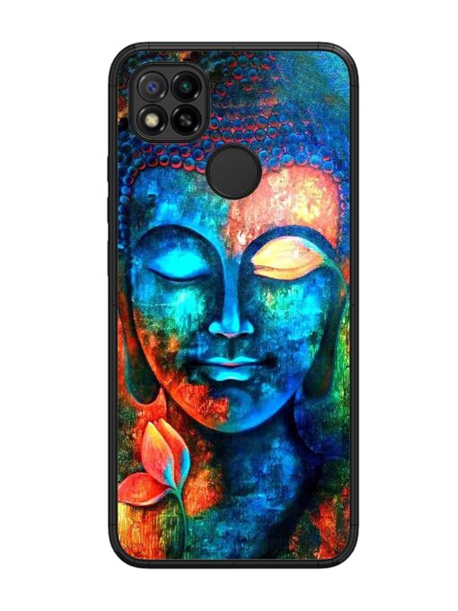 Buddha Painting Glossy Metal Phone Cover for Xiaomi Redmi 9