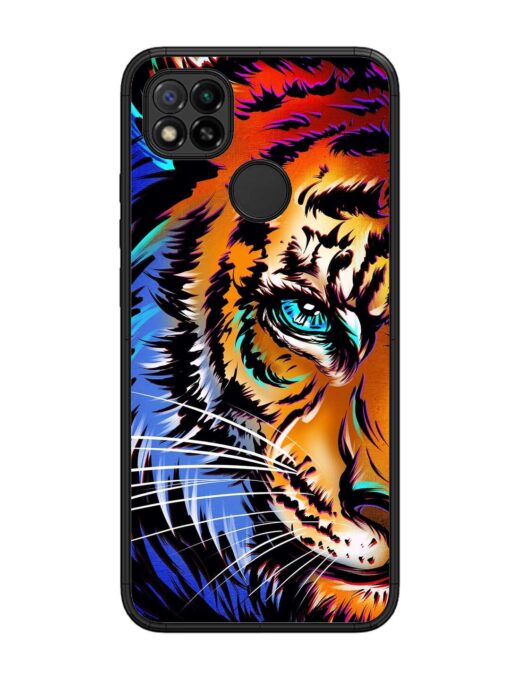 Colorful Lion Art Glossy Metal Phone Cover for Xiaomi Redmi 9