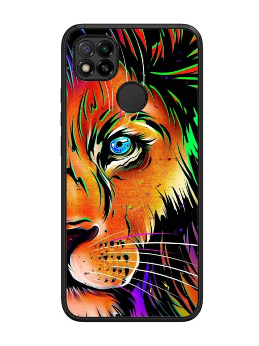 Colorful Lion Design Glossy Metal TPU Phone Cover for Xiaomi Redmi 9