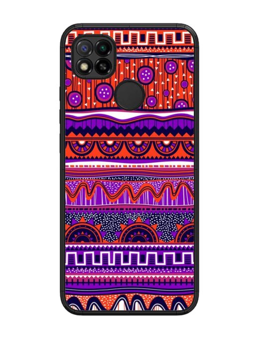 Ethnic Seamless Pattern Glossy Metal TPU Phone Cover for Xiaomi Redmi 9 Zapvi