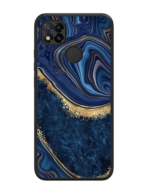 Abstract Background Blue Glossy Metal TPU Phone Cover for Xiaomi Redmi 9 Zapvi