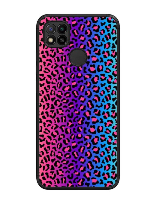 Colorful Leopard Seamless Glossy Metal Phone Cover for Xiaomi Redmi 9 Zapvi