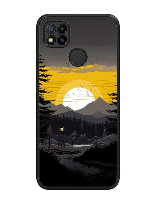 Sunset Vector Glossy Metal Phone Cover for Xiaomi Redmi 9