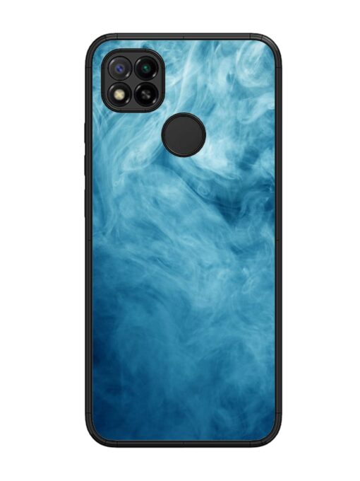 Blue Smoke Art Glossy Metal Phone Cover for Xiaomi Redmi 9