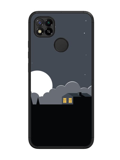 Full Moon Vector Art Glossy Metal Phone Cover for Xiaomi Redmi 9