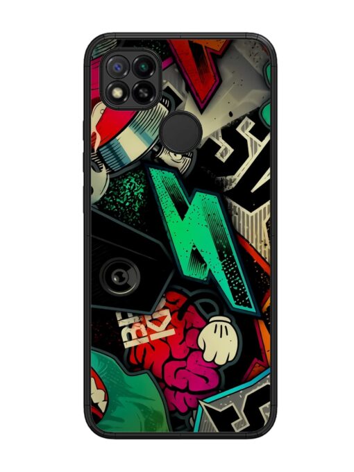 Graffiti Art Glossy Metal Phone Cover for Xiaomi Redmi 9 Zapvi