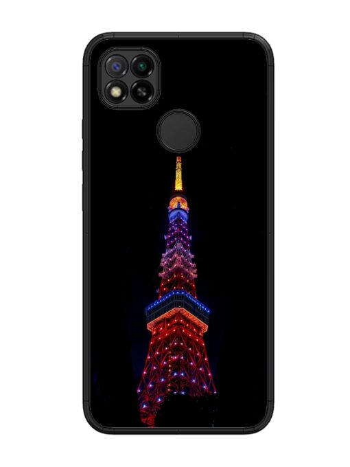 Eiffel Tower Night View Glossy Metal Phone Cover for Xiaomi Redmi 9