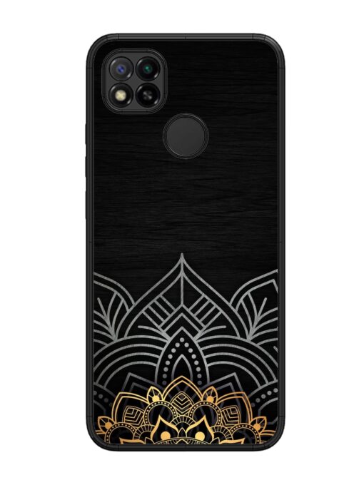 Decorative Golden Pattern Glossy Metal Phone Cover for Xiaomi Redmi 9