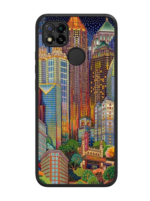 Cityscapes Art Glossy Metal Phone Cover for Xiaomi Redmi 9