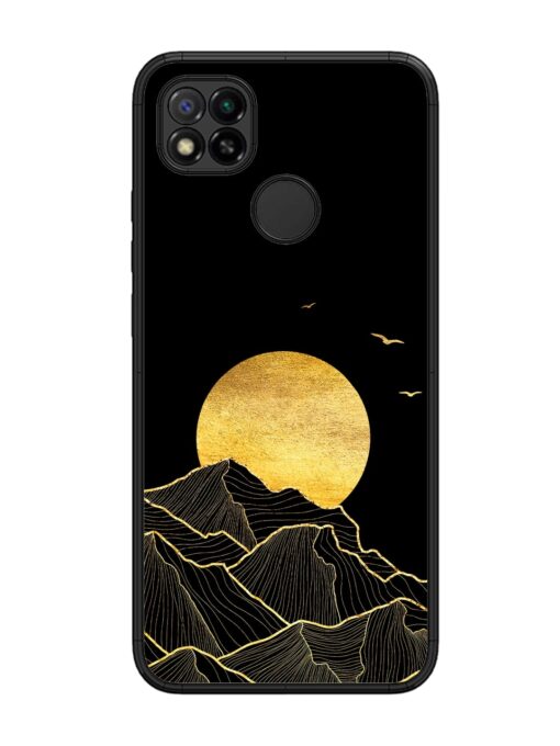 Golden Sunrise Glossy Metal Phone Cover for Xiaomi Redmi 9